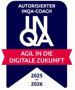 Siegel: Autorisierter INQA-Coach 2025–2026 – Agil in die digitale Zukunft
